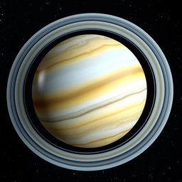 A highly detailed 3D model of Saturn showcasing its stunning rings and intricate cloud patterns