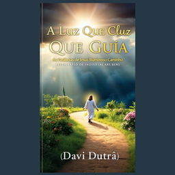 A captivating book cover design for 'A Luz Que Guia' with the subtitle 'As Parábolas de Jesus Iluminando Nosso Caminho'