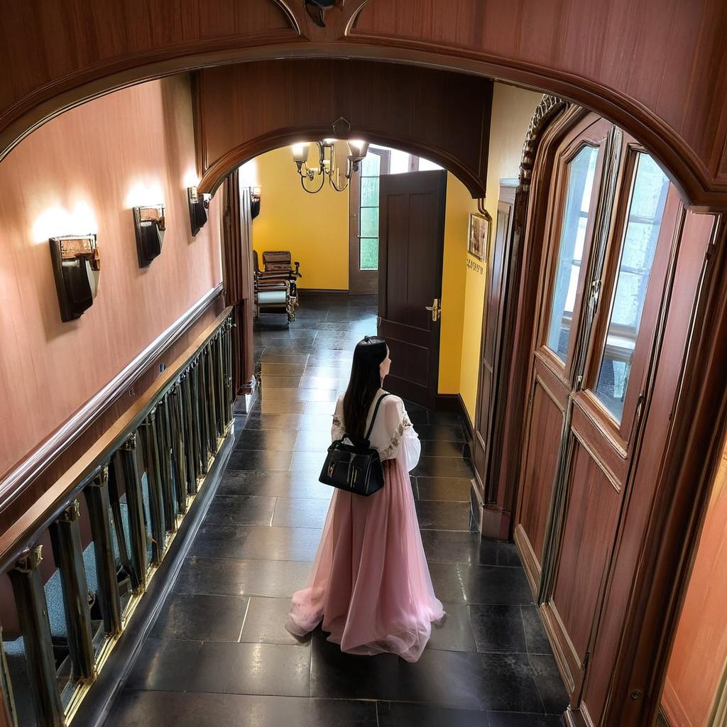 Arch castle hallway