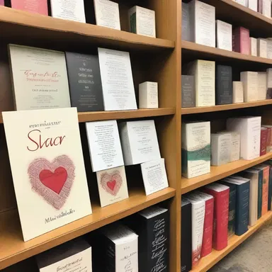 The acquirable collection of love poems can be found in the romance section of the bookstore.