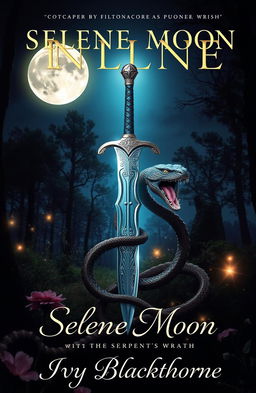 A book cover titled 'Selene Moon' with the subtitle 'The Serpent's Wrath'