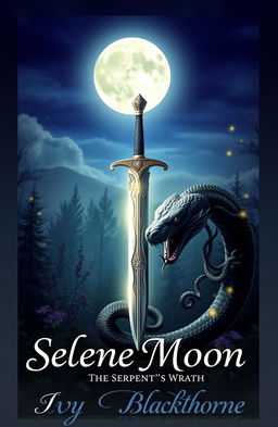 A book cover titled 'Selene Moon' with the subtitle 'The Serpent's Wrath'