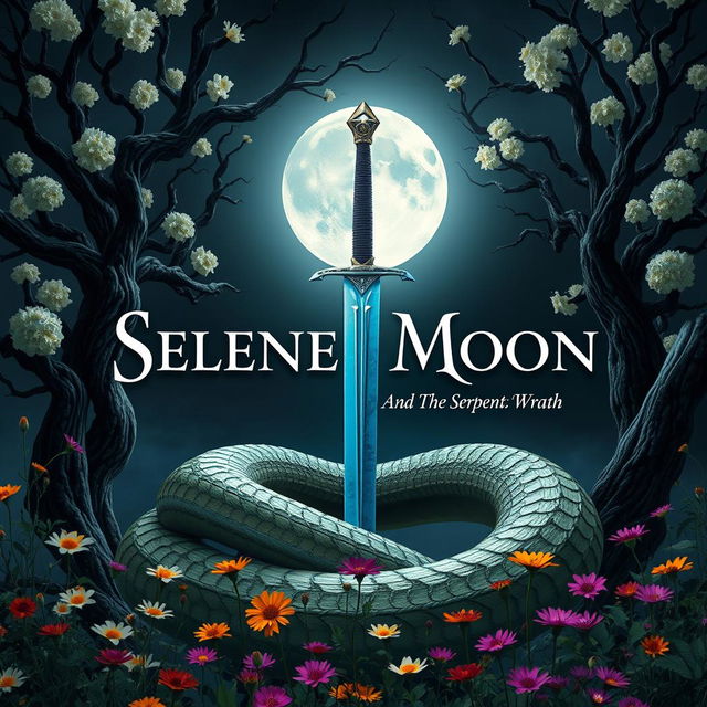 A stunning A5 book cover featuring a glowing full moon at the center