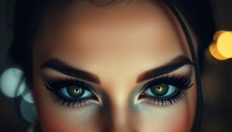 A close-up portrait focusing exclusively on a pair of sexy, alluring eyes that draw the viewer in