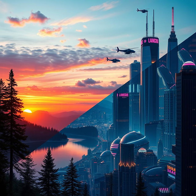 Combine two visually striking images into one cohesive artwork