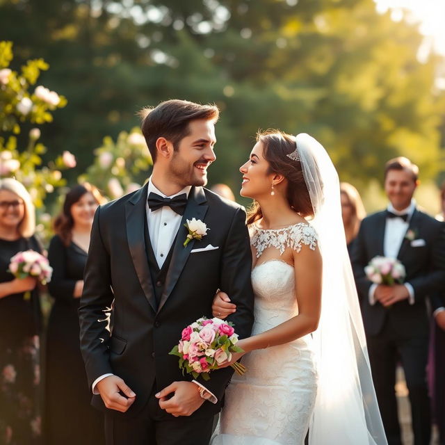 A beautiful wedding photo capturing the essence of love and celebration
