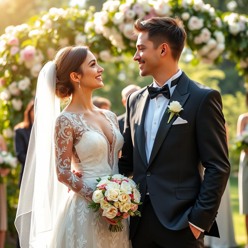 A beautiful wedding photo capturing the essence of love and celebration