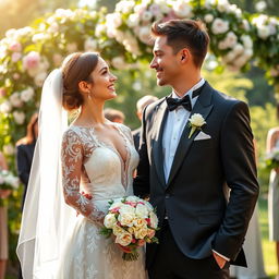 A beautiful wedding photo capturing the essence of love and celebration
