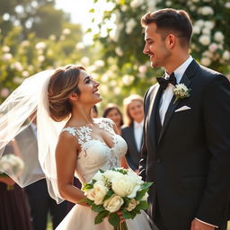 A beautiful wedding photo capturing the essence of love and celebration