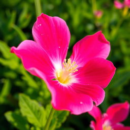 A close-up of a beautiful pink flower, featuring delicate petals with a soft texture