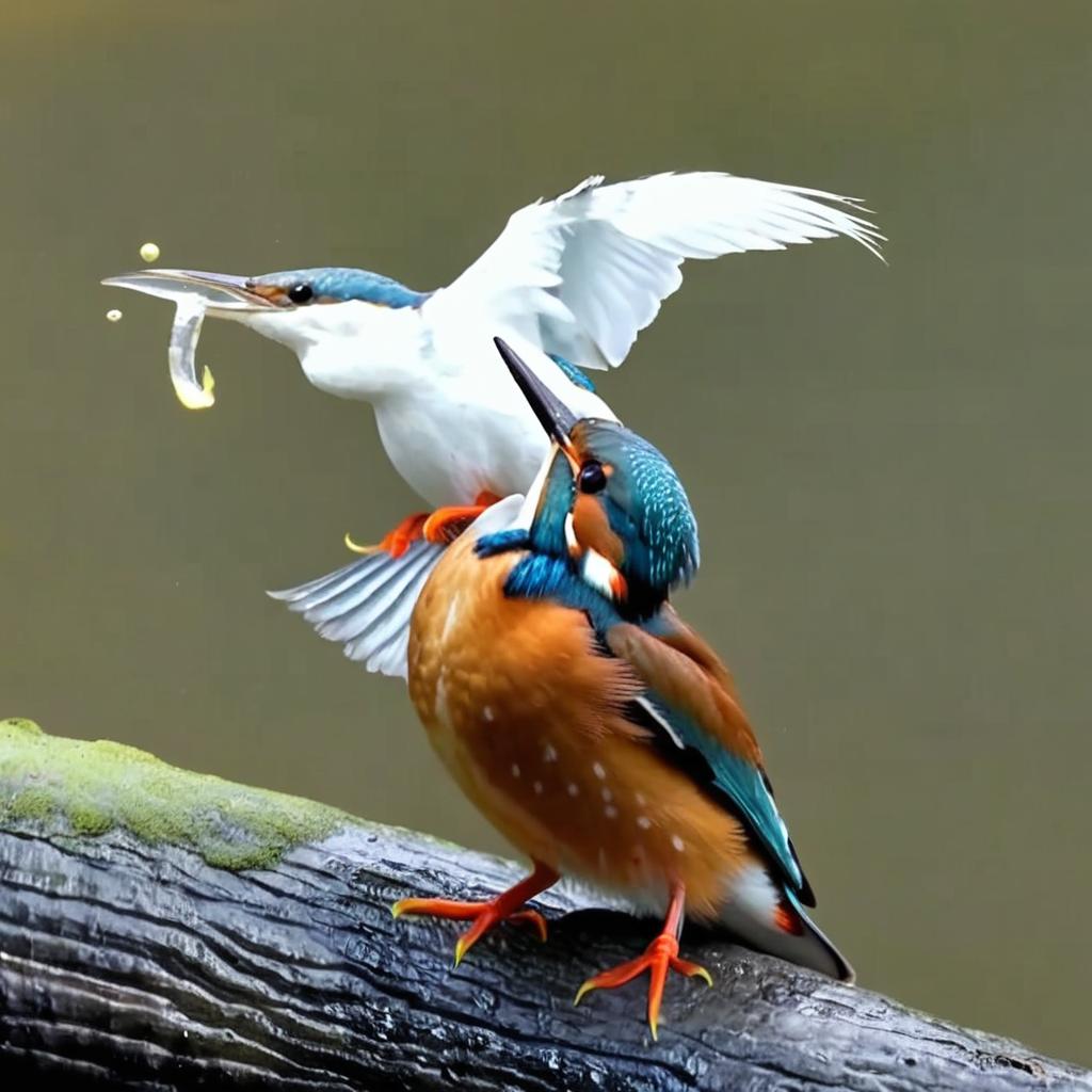 To create an attractive YouTube Shorts thumbnail using this image, consider the following tips:

Highlight the Action: The "Fish Wriggling" text already draws attention, but make it bolder and more vibrant. Use bright, contrasting colors like yellow or red for the text to make it pop.

Focus on the Subject: Zoom in slightly on the kingfisher and the fish to emphasize the action.

Add a Background Blur: Blur the background slightly to make the bird and fish stand out.

Use Eye-Catching Elements:

Add an arrow or burst effect pointing to the fish to highlight the wriggling action.
Include a small text like "Incredible Nature Moment!" for added context.
Maintain Simplicity: Keep the design clean and clutter-free, so the main focus is on the bird and fish.