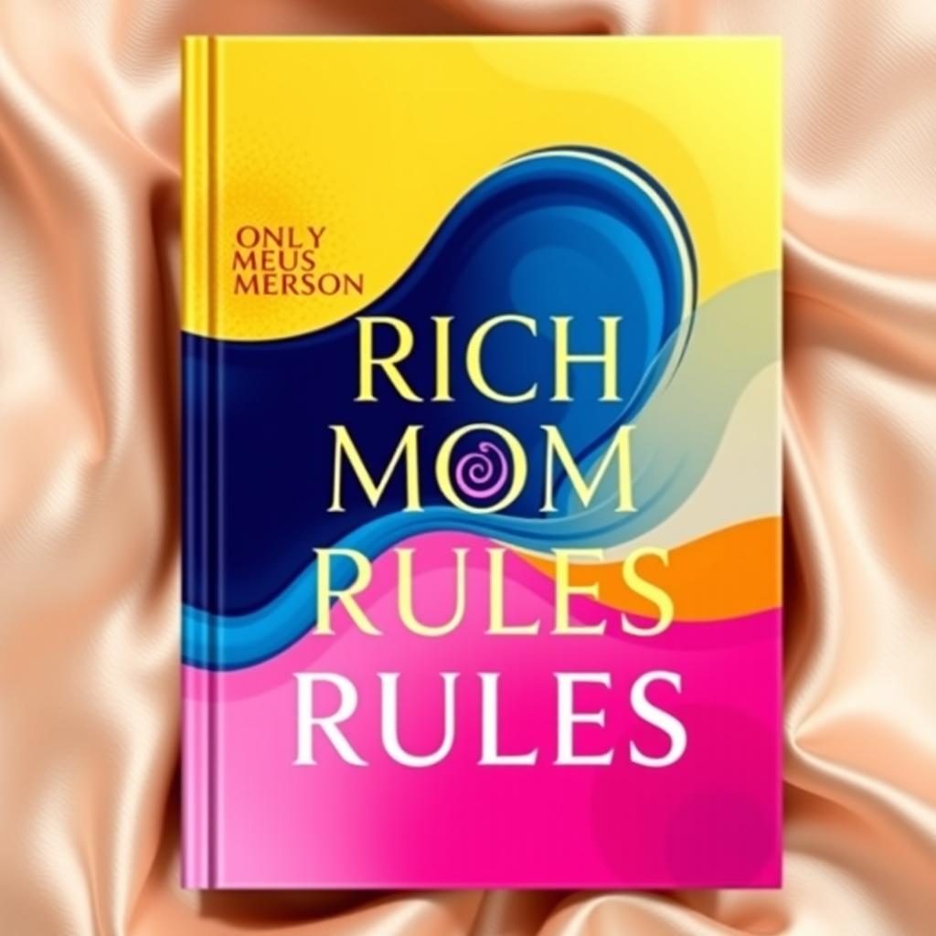 An abstract book cover design for the title 'Rich Mom Rules'