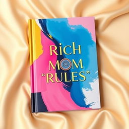 An abstract book cover design for the title 'Rich Mom Rules'