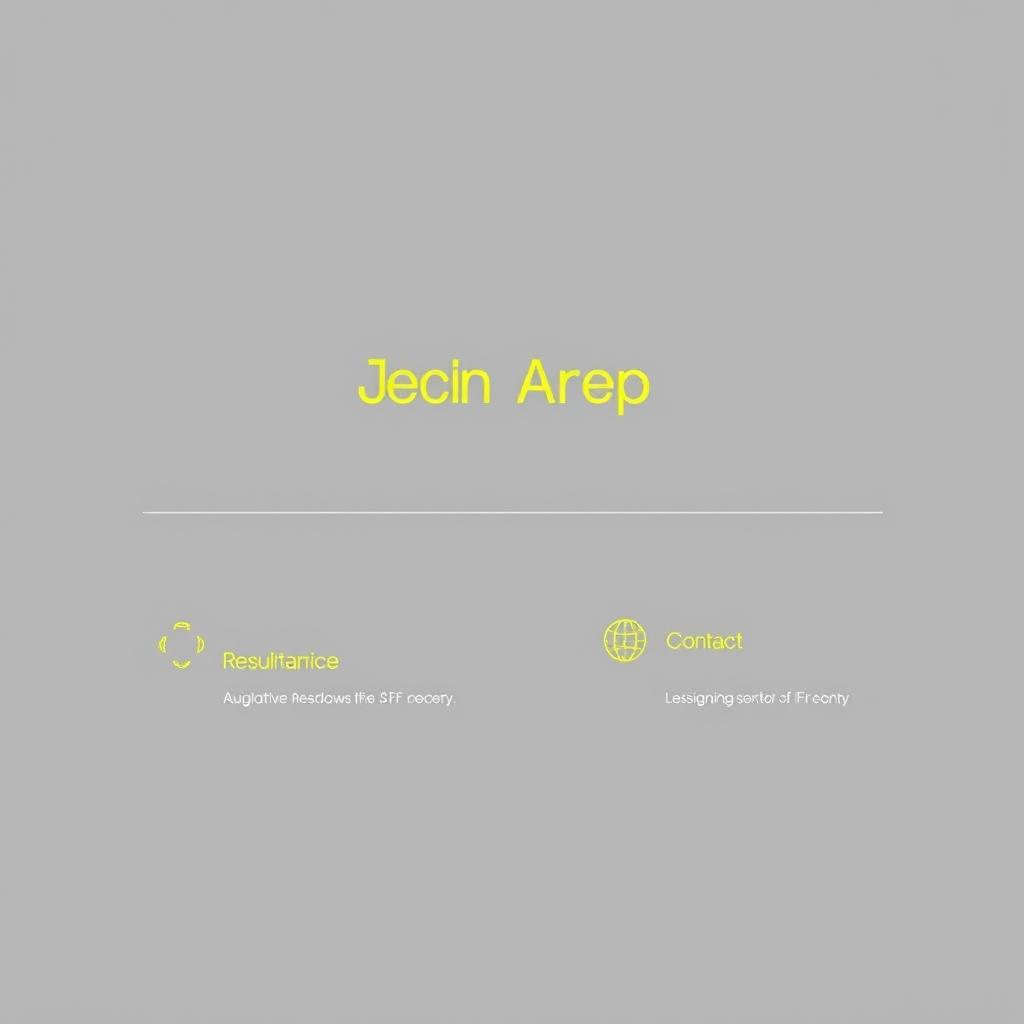 A minimalist digital interface design showcasing a sleek, modern user interface with a grey background color
