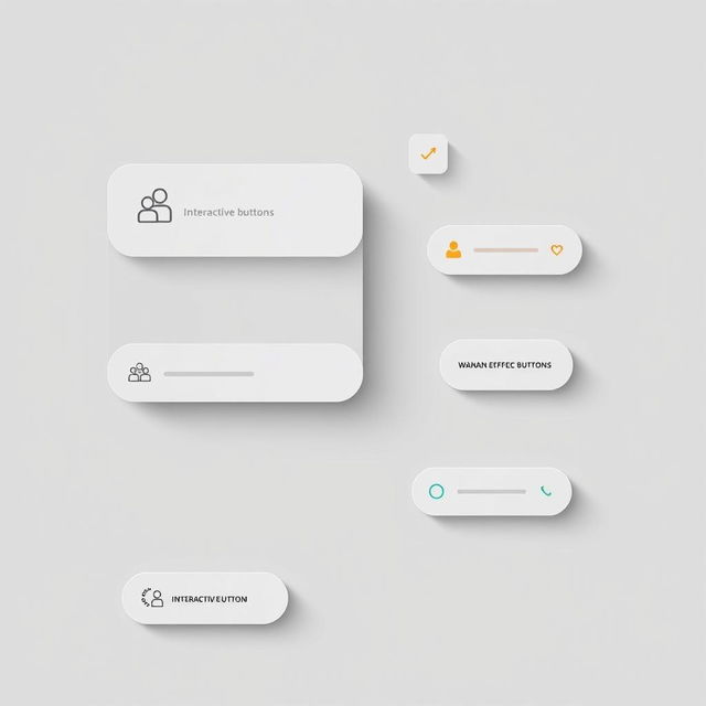 A minimalist digital interface design showcasing a sleek, modern user interface with a grey background color