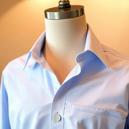 A stylish shirt with the left collar redesigned to match the right collar