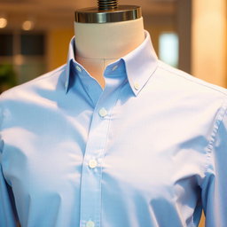A stylish shirt with the left collar redesigned to match the right collar
