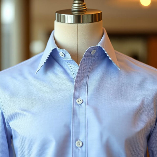 A stylish shirt with the left collar redesigned to match the right collar