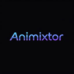 A cool and modern logo design for the word 'animixtor', featuring a sleek and futuristic font