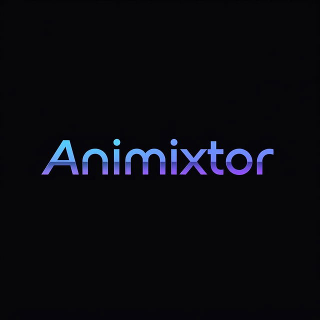 A cool and modern logo design for the word 'animixtor', featuring a sleek and futuristic font