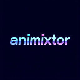 A cool and modern logo design for the word 'animixtor', featuring a sleek and futuristic font