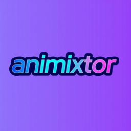 A cool and modern logo design for the word 'animixtor', featuring a sleek and futuristic font
