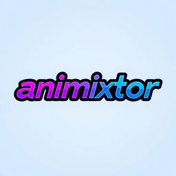 A cool and modern logo design for the word 'animixtor', featuring a sleek and futuristic font