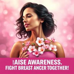 A compelling awareness poster emphasizing the importance of breast cancer prevention