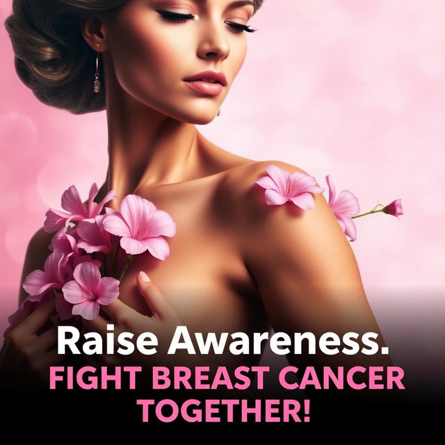 A compelling awareness poster emphasizing the importance of breast cancer prevention