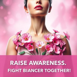 A compelling awareness poster emphasizing the importance of breast cancer prevention