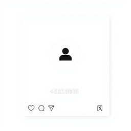 An Instagram post template designed in a rectangular shape with a completely white background