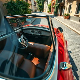 A stunningly detailed view of a luxurious Polski Fiat 125p car, showcasing its elegant design features and sleek lines