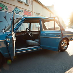 An eye-catching image of a Lada Vaz Zhiguli 2107, highlighting its distinctive design and retro charm
