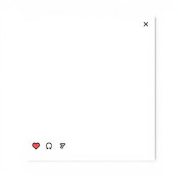 An Instagram post template designed in a horizontal rectangular shape with a completely white background