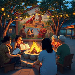 A heartwarming scene in Cambuga that captures the enduring legacy of its legend in the hearts and minds of its citizens