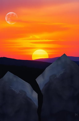 A contemplative and thought-provoking scene inspired by the theme of broken horizons