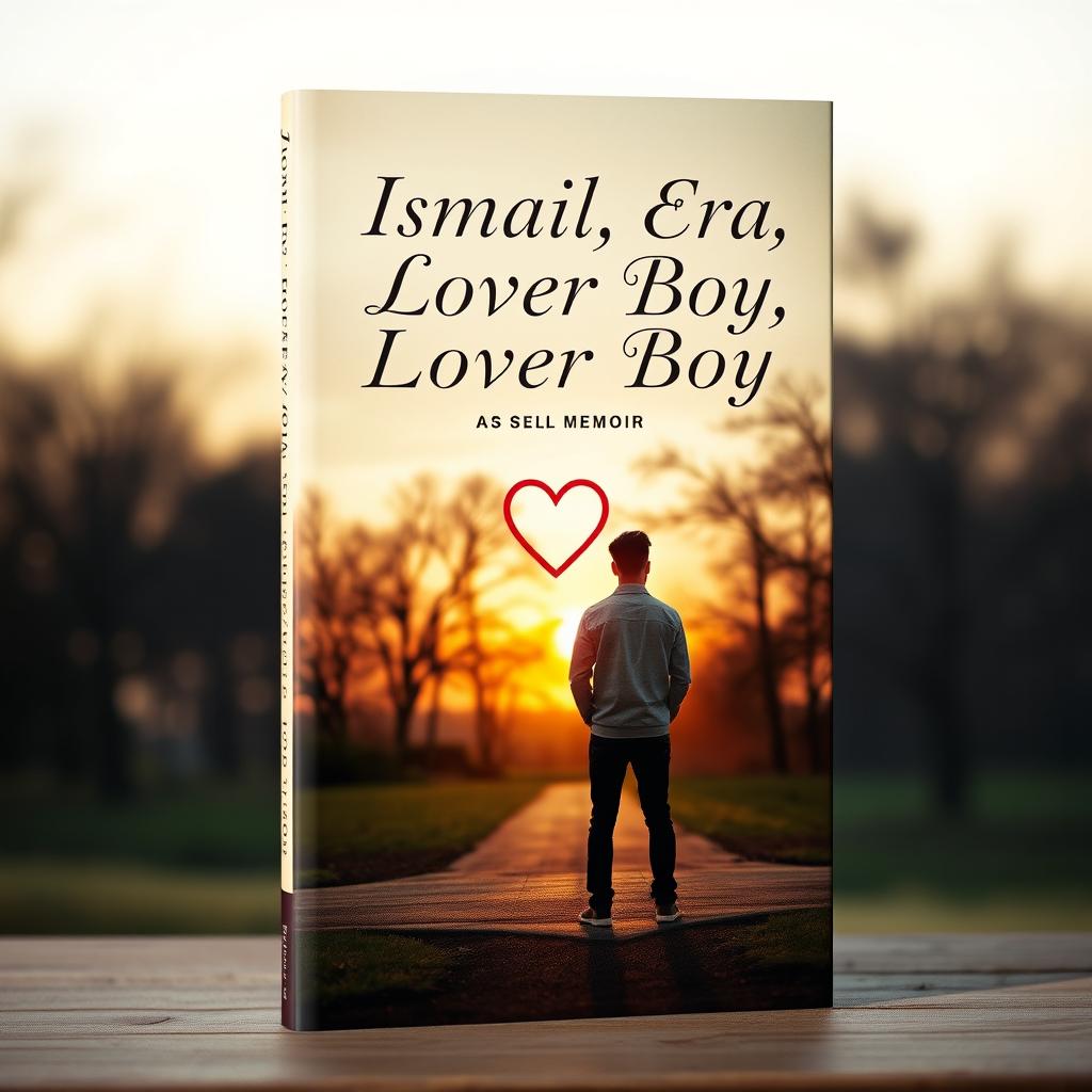 Create a visually captivating book cover for a memoir titled 'Ismail, Era, Lover Boy'
