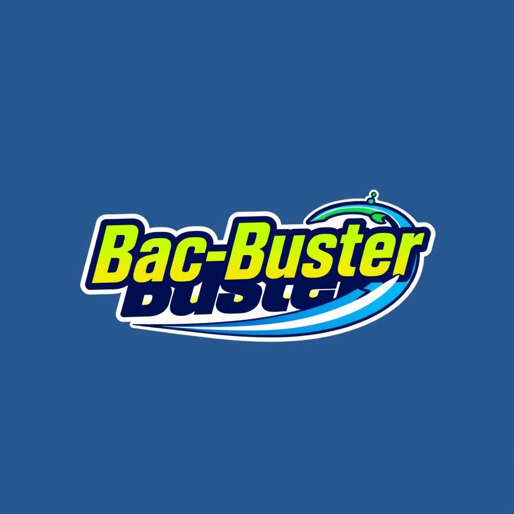 A professional logo design for a product named 'Bac-Buster'