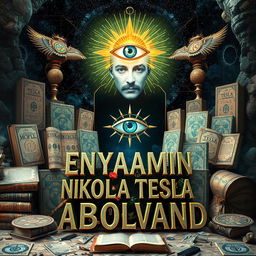 An imaginative scene featuring the name 'BENYAMIN ABDOLVAND' placed in a surreal and strange location