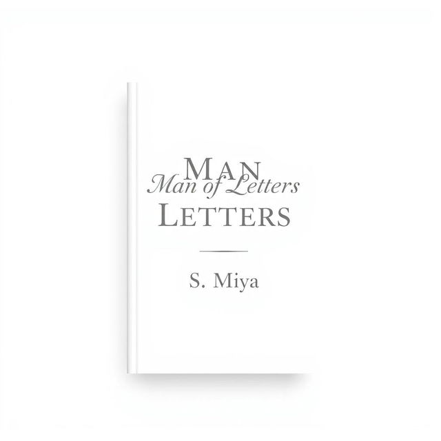 A minimalist and elegant book cover design featuring a pure white background