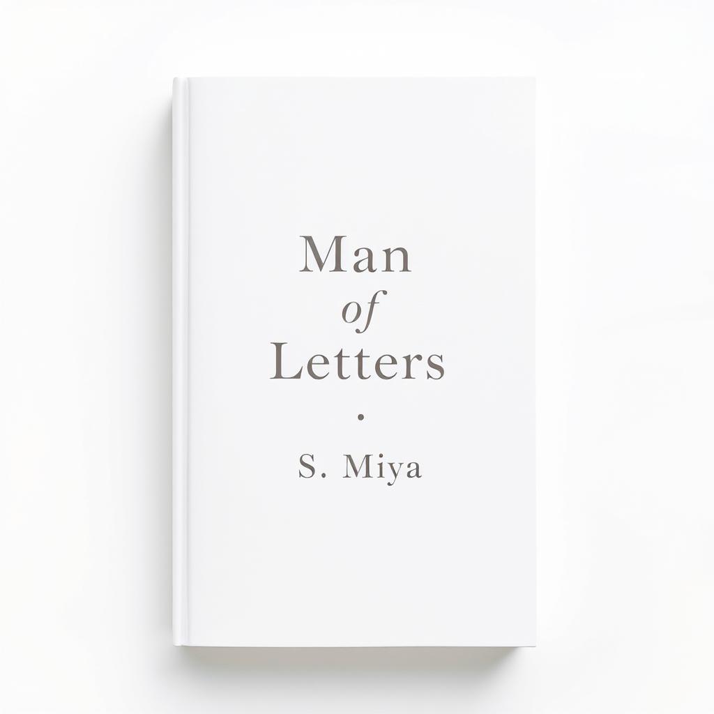 A minimalist and elegant book cover design featuring a pure white background