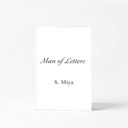 A minimalist and elegant book cover design featuring a pure white background