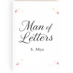 A beautifully designed poetry book cover featuring a soft white background with a subtle texture, giving it an artistic feel