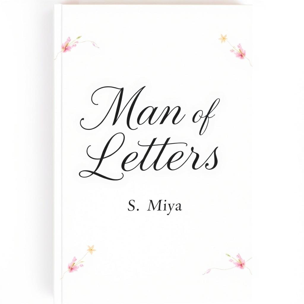 A beautifully designed poetry book cover featuring a soft white background with a subtle texture, giving it an artistic feel