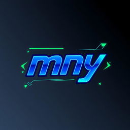 A striking and modern profile picture (pfp) design for a crew named 'mny'