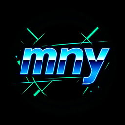 A striking and modern profile picture (pfp) design for a crew named 'mny'