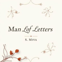 A beautifully designed full-screen cover for a poetry book titled 'Man of Letters', featuring elegant typography for the title and author name 'S