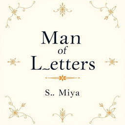 A beautifully designed full-screen cover for a poetry book titled 'Man of Letters', featuring elegant typography for the title and author name 'S