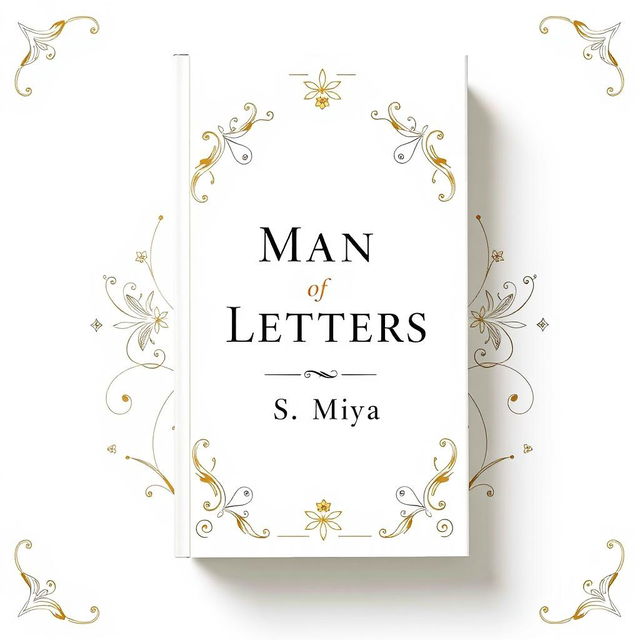 A beautifully designed full-screen cover for a poetry book titled 'Man of Letters', featuring elegant typography for the title and author name 'S