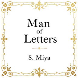 A beautifully decorated full-screen cover for a poetry book titled 'Man of Letters', prominently displaying the title and the author's name 'S